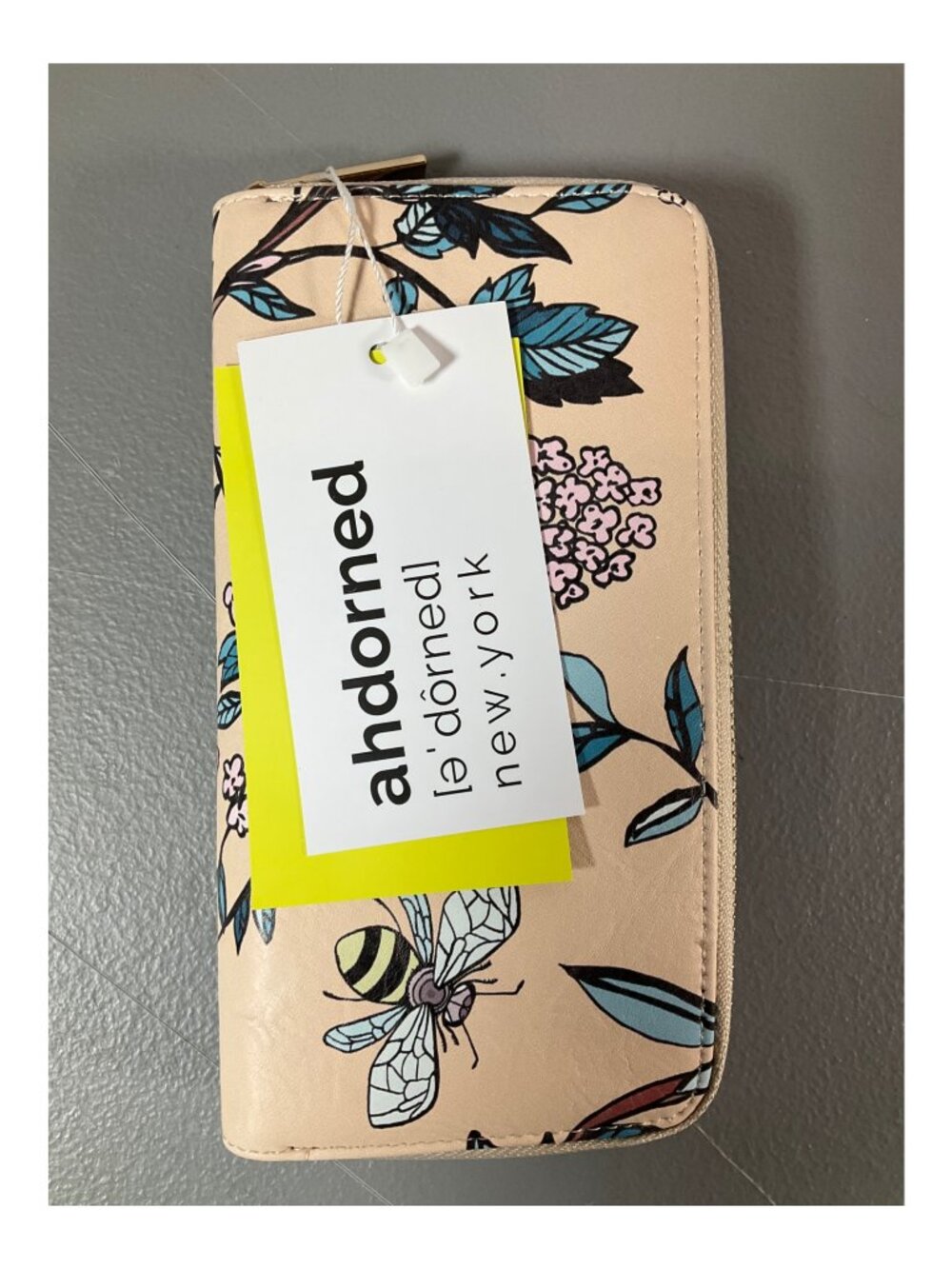 ahdorned Women's Multicolor Faux Leather Wallet with RFID and Butterfly Floral D